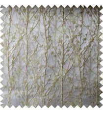 Beige Grey Twigs Forest Design Poly Main Curtain Designs